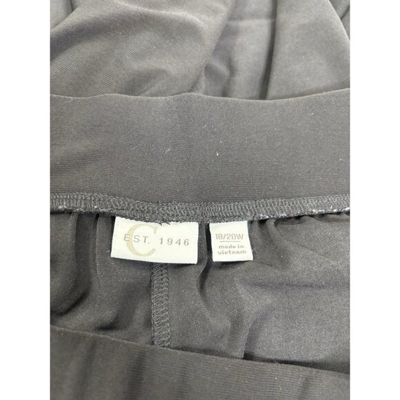 C EST 1946 Crop 18/20 (Actual 36x24) Black Wide Leg Poly/Span Wrinkle Free EUC - Picture 10 of 10